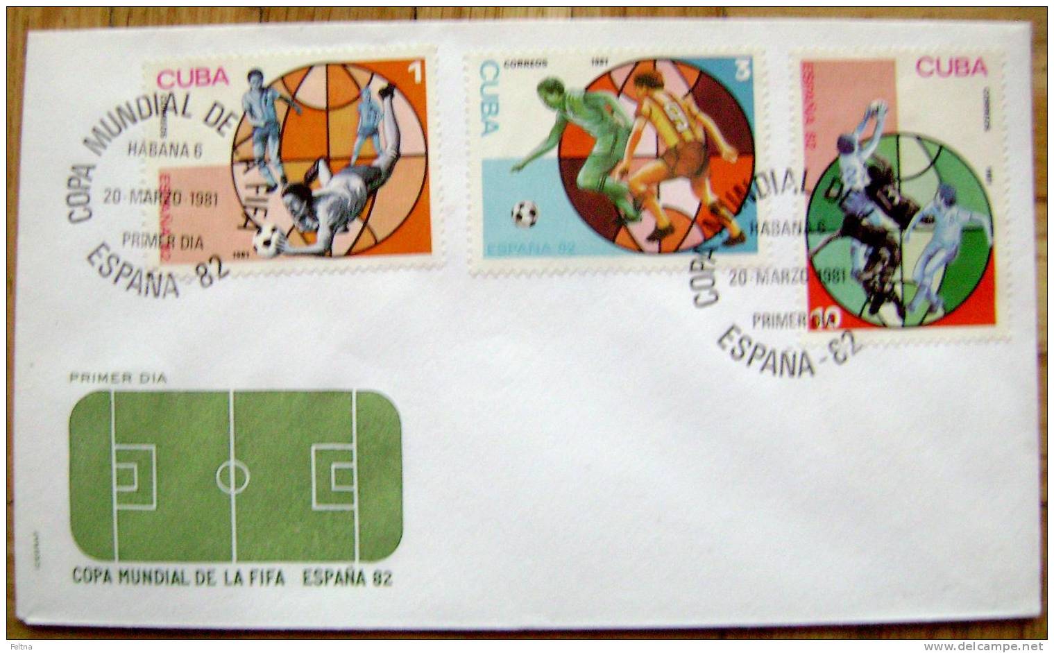 1982 CUBA FDC 2 FIFA WORLD CUP SOCCER FOOTBALL FUSSBALL - 1982 – Spain