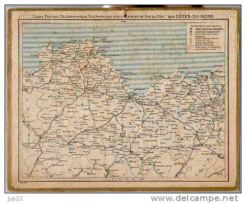 Calendrier Almanach Des Postes Côtes Du Nord (22) 1923 - Carcassonne - Labour Attelage Charrue - Carte Chemins De Fer - Formato Grande : 1921-40