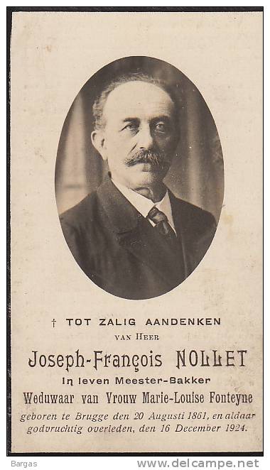 Joseph Nollet Meester Bakker Fonteyne Bruges - Autres & Non Classés