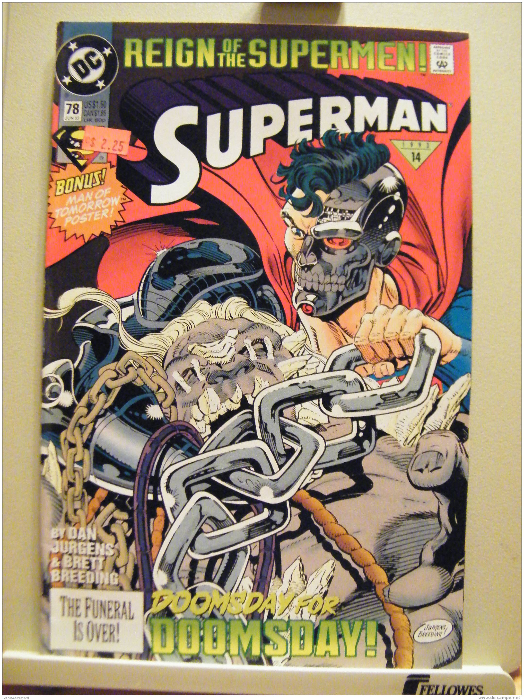 DC Comics No 78 Jun 93-Superman -reign Of The Supermen (with Center Poster) - DC