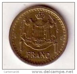 Pièce De Monaco 1 Francs  Louis II - 1922-1949 Louis II
