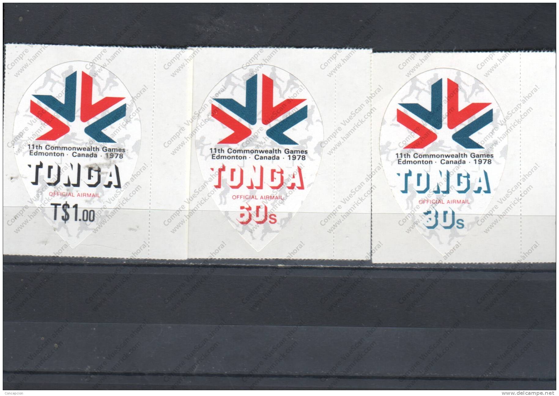 TOGA  Nº AE 126 AL 128 - Tonga (1970-...)