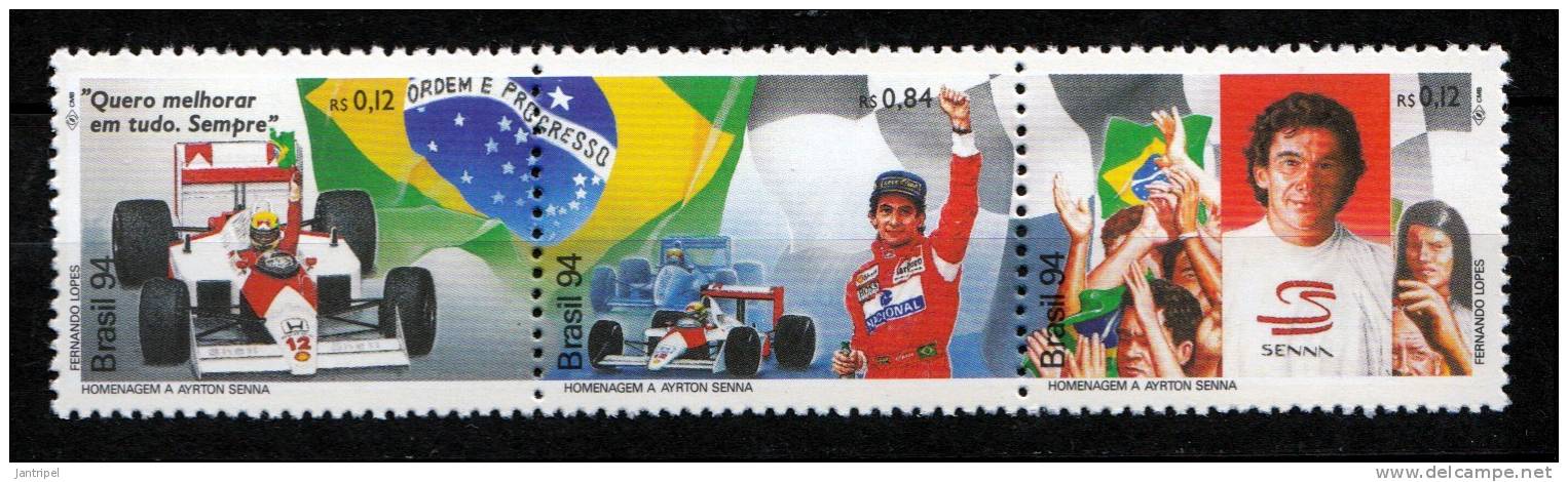 BRASIL  AYRTON SENNA  TRIPTIC   MNH - Unused Stamps