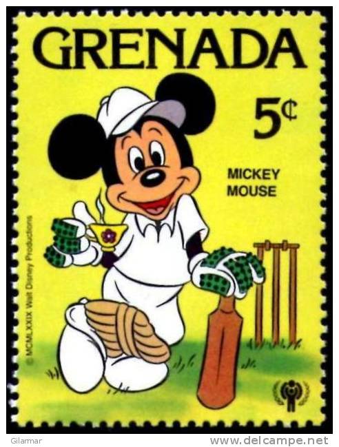 GRENADA 1979 - SPORTS - CRICKET - W. DISNEY - MICKEY MOUSE - MINT - Cricket