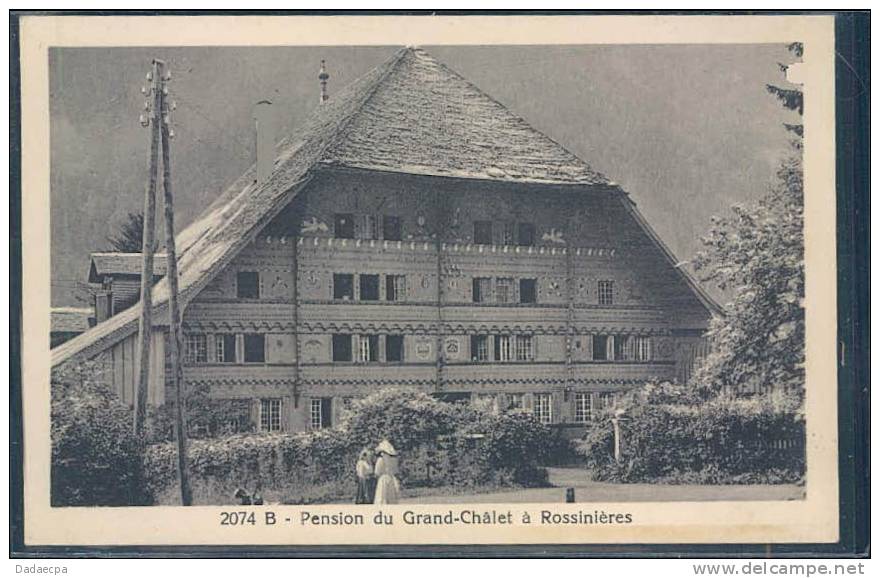 Pays D' En Haut, Pension Du Grand Chalet à Rossinières, Animée, - Rossinière