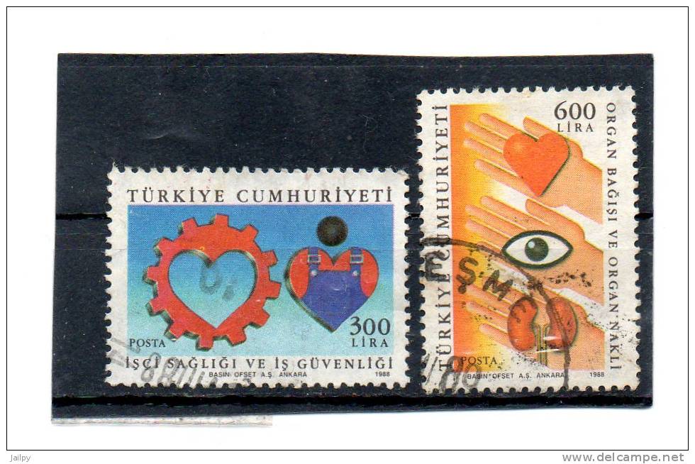 TURQUIE   2 Timbres  300 Et 600  Année 1988    (oblitérés) - Used Stamps