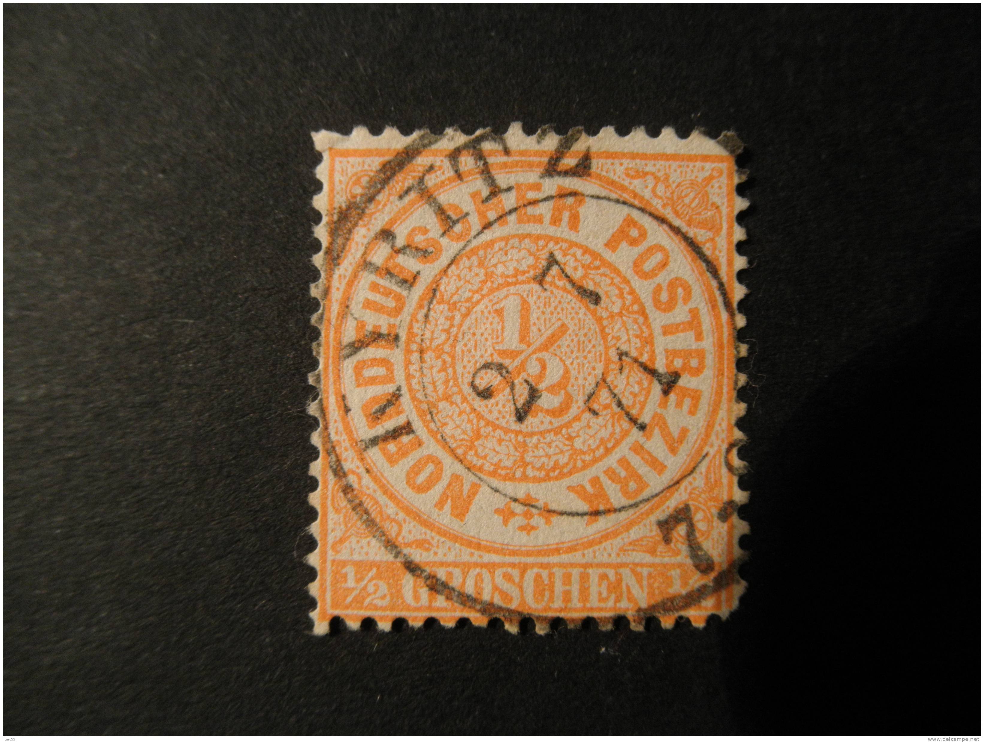 Nord Deutscher Bund Postbezirk 1869  1/2 Gr  Oranje Michel Nr 15 - Andere & Zonder Classificatie