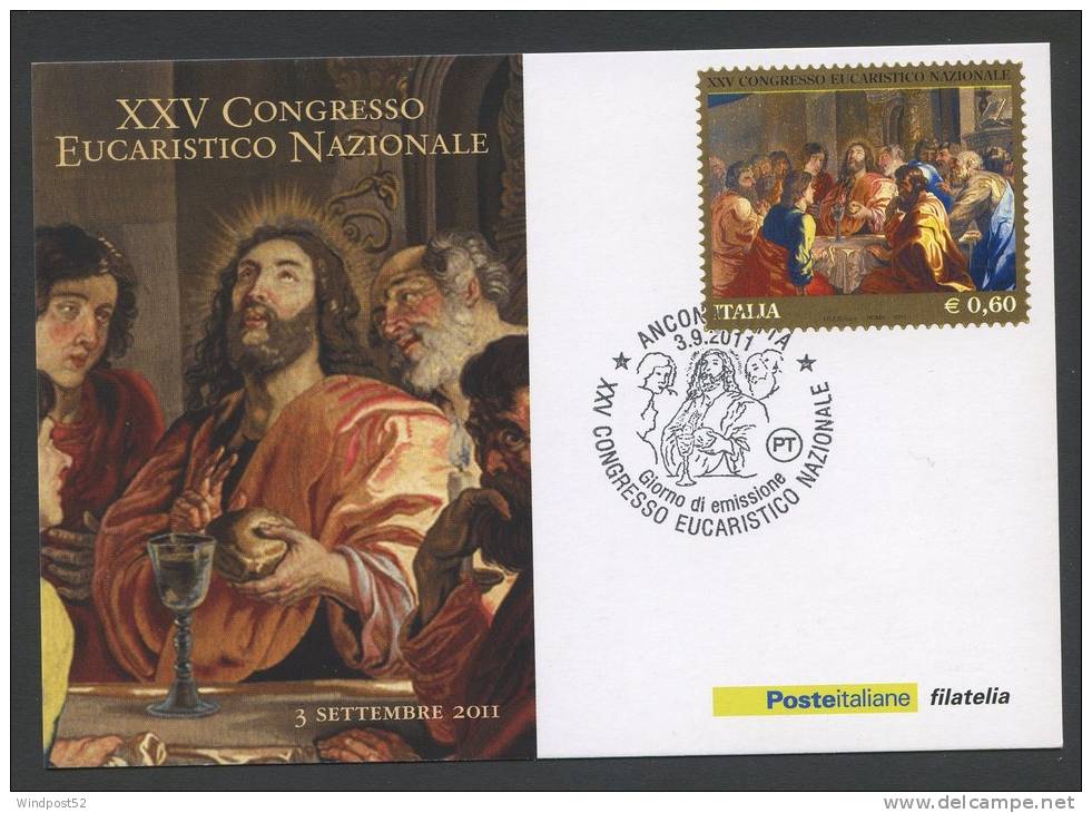 ITALIA CARTOLINA MAXIMUM 2011 - XXV CONGRESSO EUCARISTICO NAZIONALE - 658 - Maximumkaarten