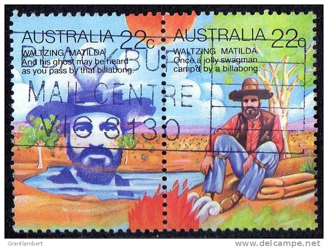 Australia 1980 Waltzing Matilda 22c Pair Used - - Used Stamps