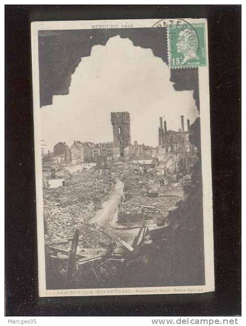 Bethune 1918 Vue Panoramique Grand'place édit.levy Ruines De Guerre 14-18 - Bethune