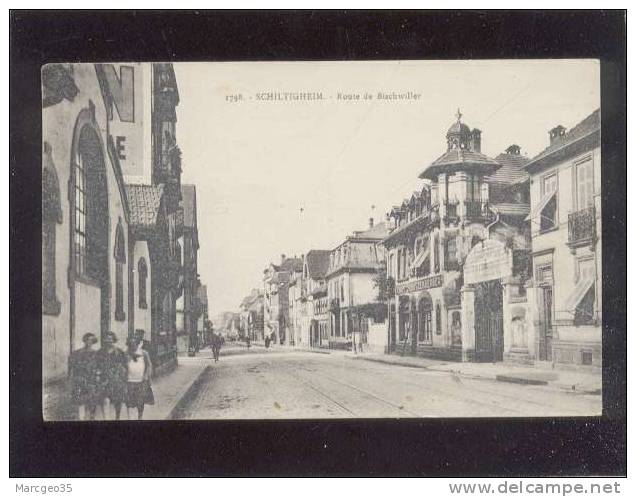 Schiltigheim Route De Bischwiller édit.la Cigogne N° 1798 , Cave Schutzenberger , Rails Du Tramway - Schiltigheim