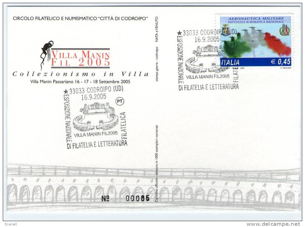 VILLA MANIN FIL 2005 - Numero Unico Con Articoli Di Filatelia, Storia Postale, Numismatica. Contiene 2 Cartoline. - Otros & Sin Clasificación