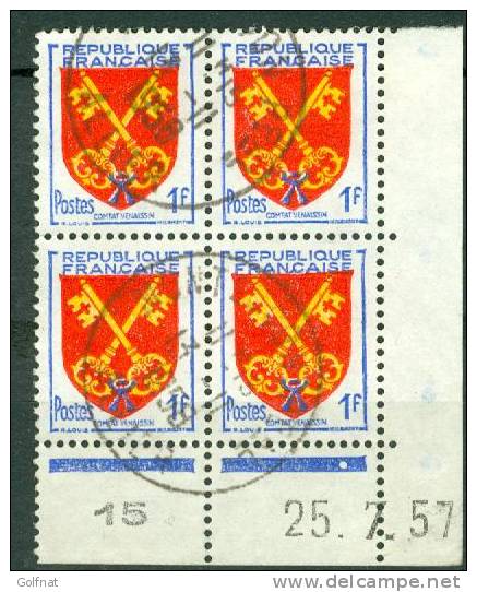 FRANCE BLASON COMTAT VENAISSIN  N° 1047  25.7.57  OBLITERE - 1960-1969