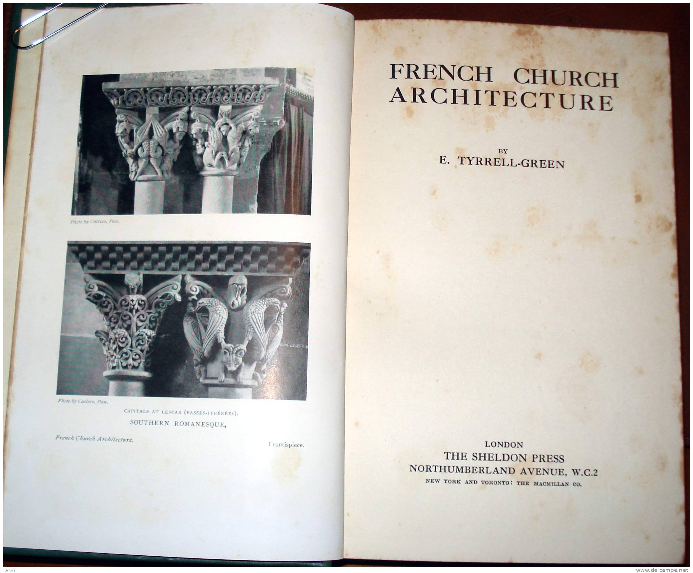 FRENCH CHURCH ARCHITECTURE LONDON, 261 PP, LLUSTRATED.BY TYRRELL-GREEN. 1928 - Altri & Non Classificati