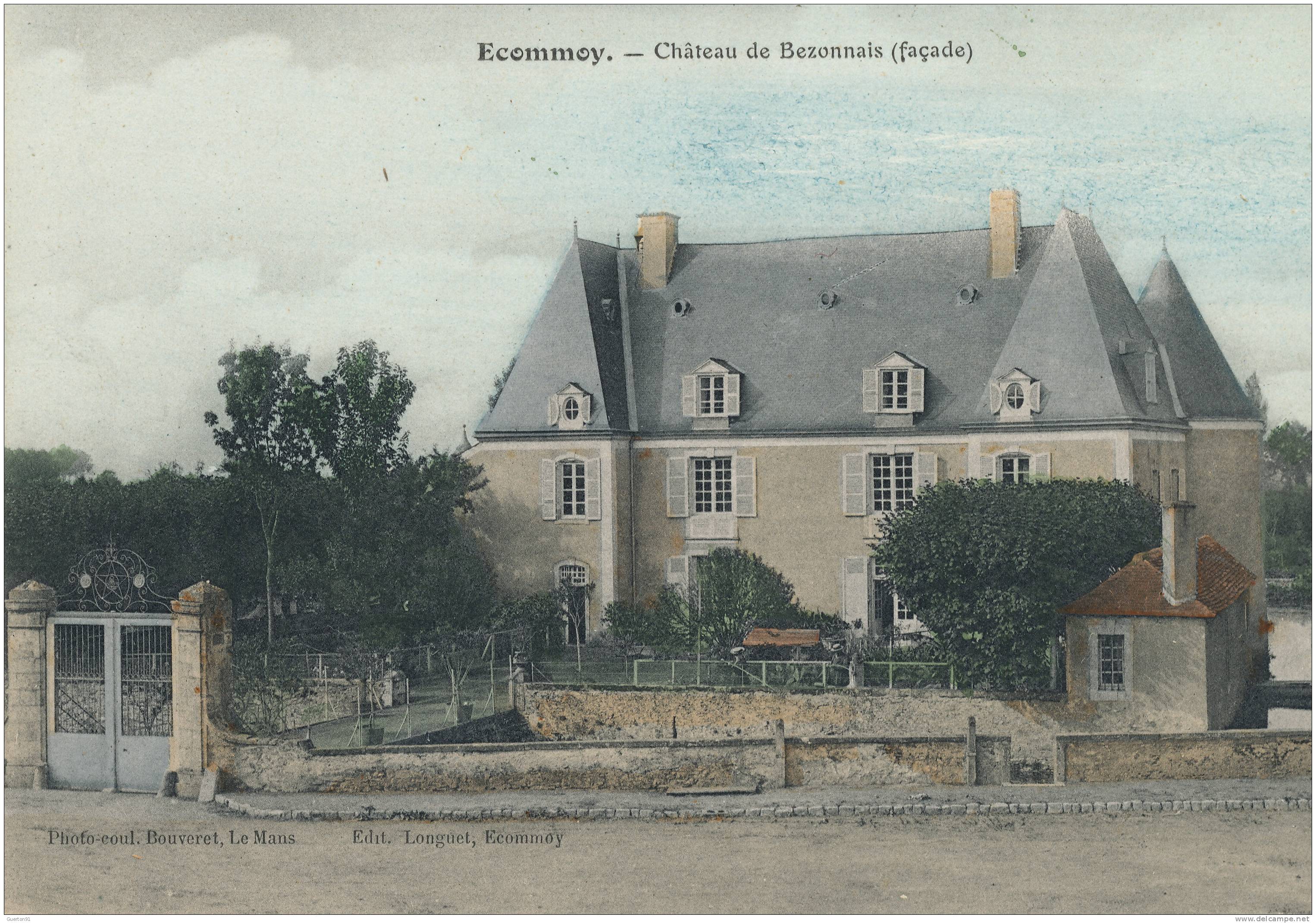 CPA (72)  ECOMMOY  /  Château De Bezonnais  -  (Façade) - Ecommoy