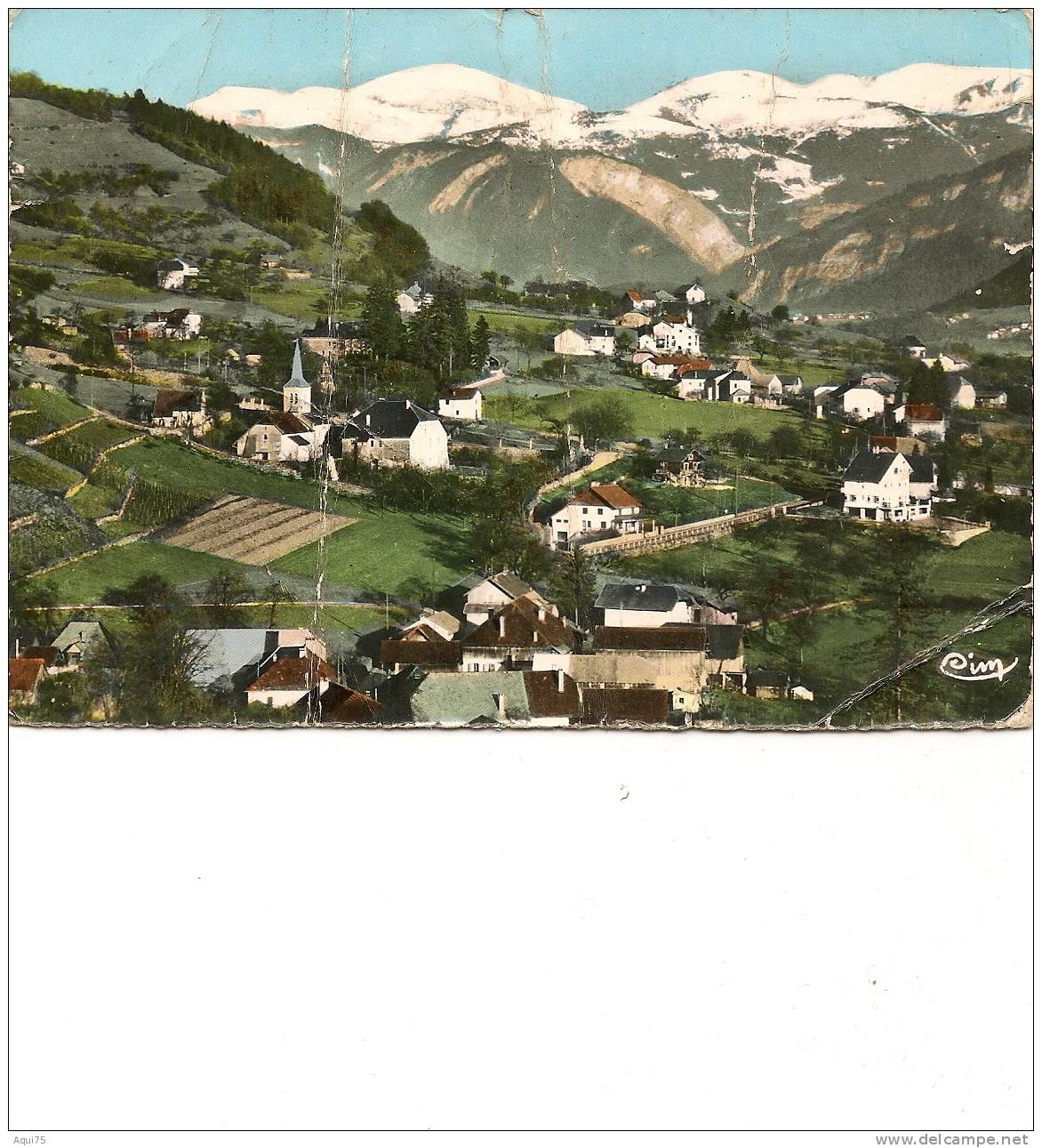 BONNEVILLE-AYZE    Vue Générale.Au Fond,la Chaîne Du Mont Blanc (très Mauvais état:plis) - Bonneville