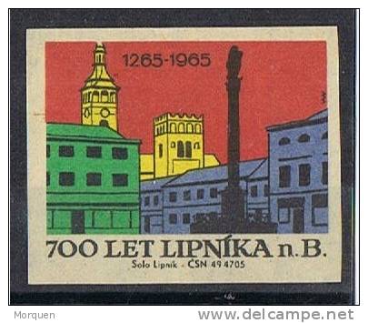 Viñeta Checoslovaquia. 700 Años LIPNOKA Nad B,  1965, Label, Cinderella * - Variedades Y Curiosidades