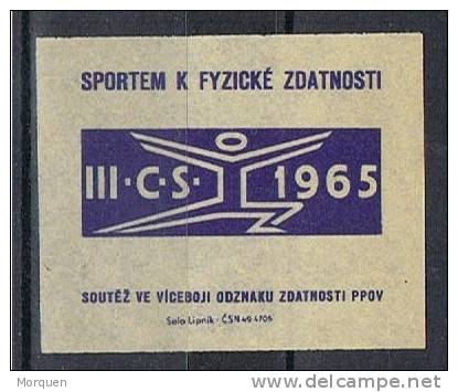 Viñeta Checoslovaquia. Aptitud Para Deporte Fisico, III CS 1965 * - Abarten Und Kuriositäten