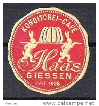 Viñeta HAAS GIESEN, Confiteria Y Café, Fundada En 1928 ** - R- & V- Labels