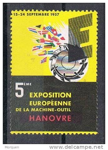 Viñeta HANOVRE 1957 (Alemania), 5ª Exposition Machine Outil º - R- & V- Vignette