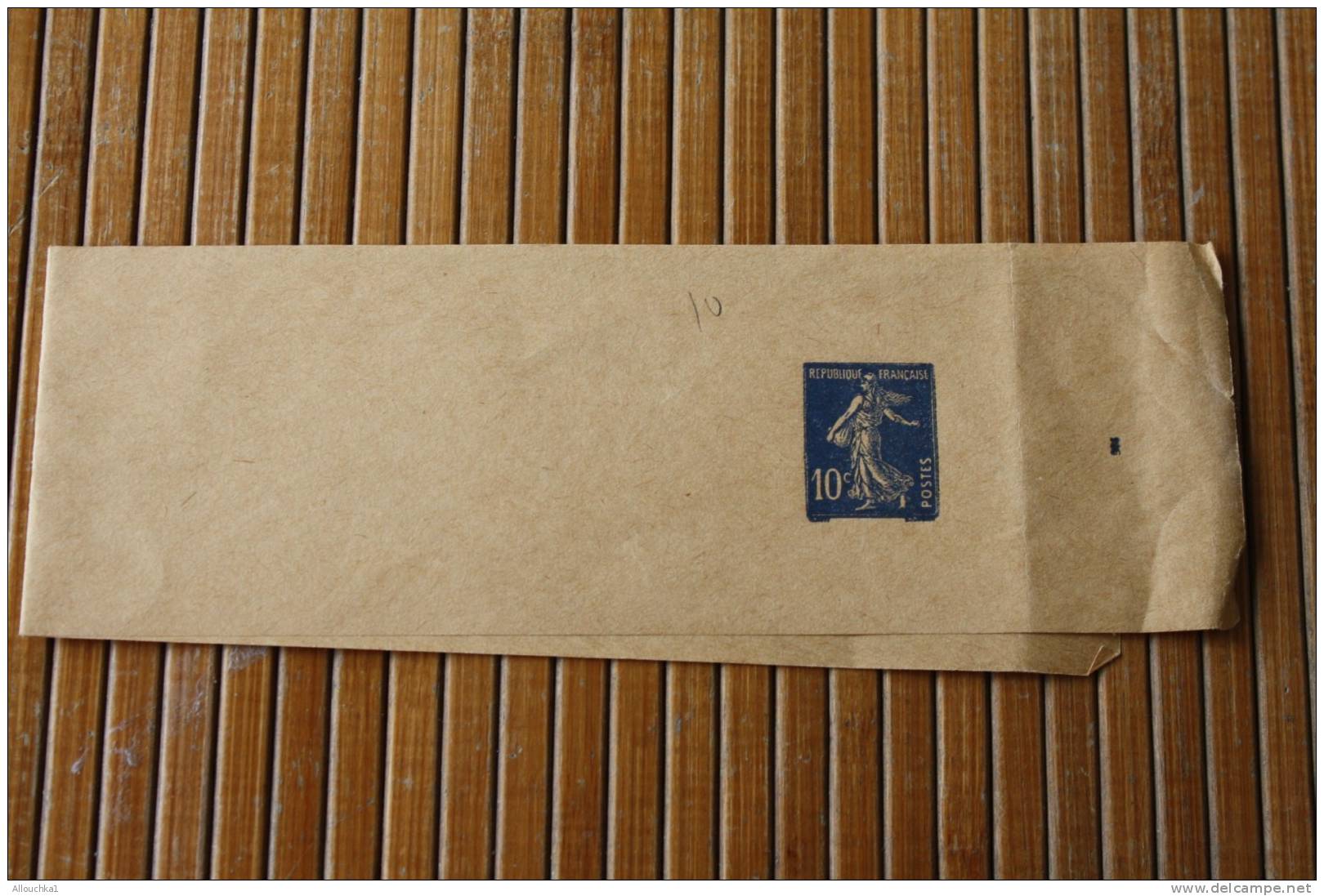 ENTIER POSTAUX BANDE POUR JOURNAUX  NEUVE ** TYPE SEMEUSE 10C BLEU SUR CHAMOIS 279BJ1 C/ 7 EUROS DATE 906  FORMAT 16X 6 - Striscie Per Giornali