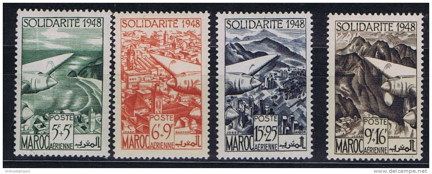 Maroc: Maury  1949  A 70-73 Neuf*/MH - Luchtpost