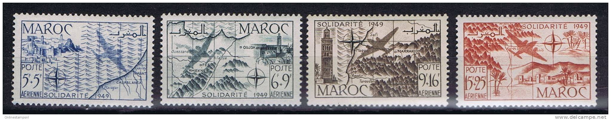 Maroc: Maury  1950  A 75-77 Neuf**/MNH - Poste Aérienne