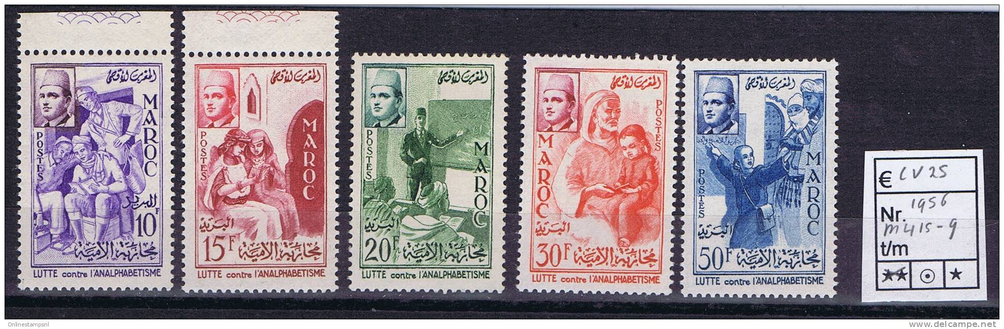 Maroc: Michel 415-419, 1956, Neuf**/MNH - Marokko (1956-...)