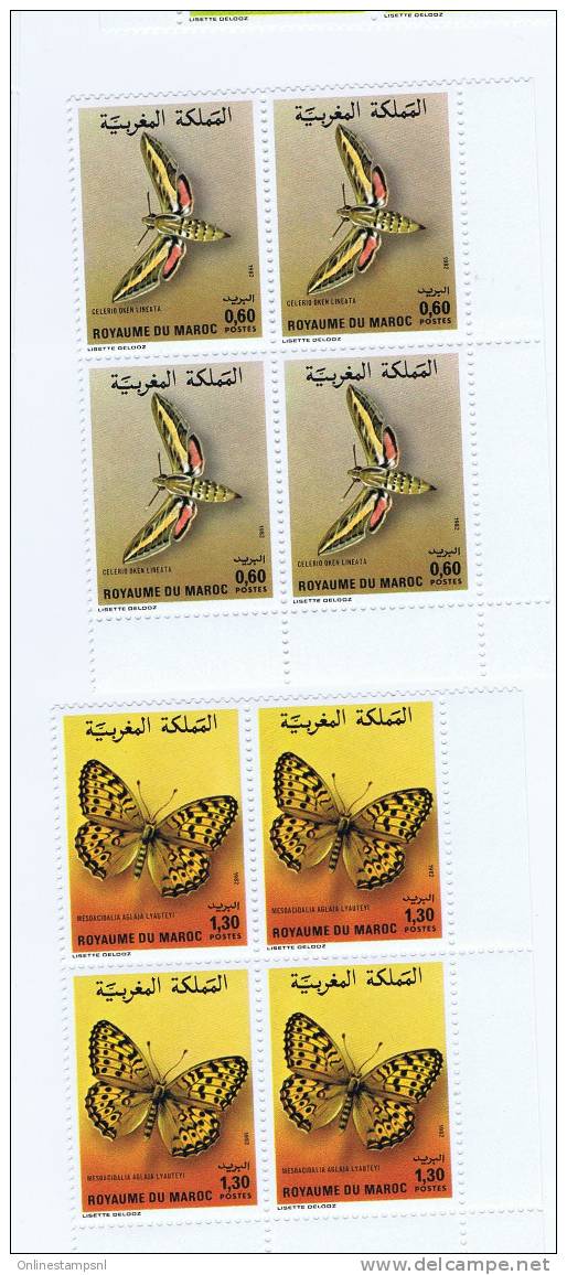 Maroc: Michel 996-997,1982, Neuf**/MNH, Coin De Feulle, Cornermargin - Marokko (1956-...)