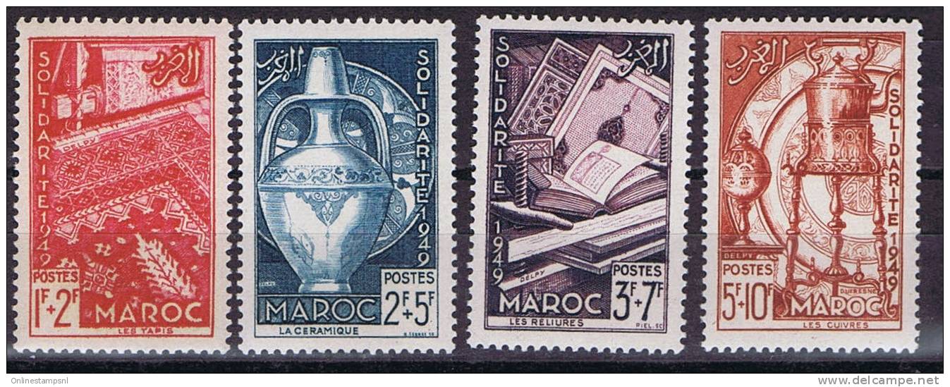 Maroc: Maury  1950  A. 302-5, Neuf**/MNH - Unused Stamps