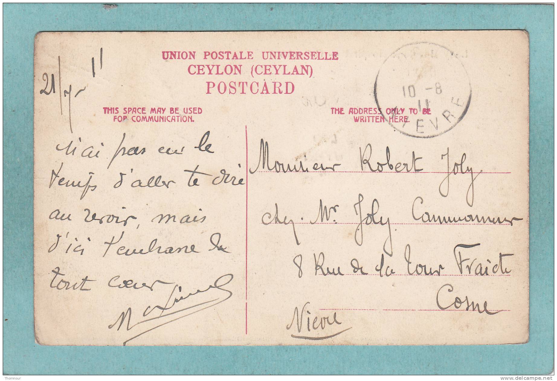 COLOMBO  -  Lady  Havelock  Hospital  -  1911  -  BELLE  CARTE  - - Sri Lanka (Ceylon)