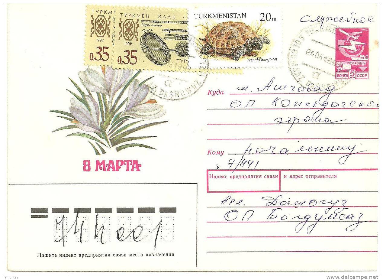 Cover Turkmenistan ( Turtle + Intrument Music Stamp) - Turkmenistan