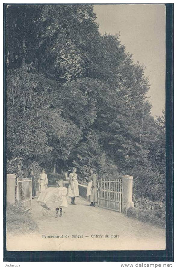 Pensionnat De Vinzel, Entrée Du Parc, Animée, Poussette, Enfants, - Vinzel