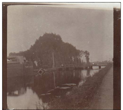 BAUVIN-PONT PROVISOIRE ETABLI PAR LES PIONNIERS ALLEMANDS-PHOTO - Autres & Non Classés