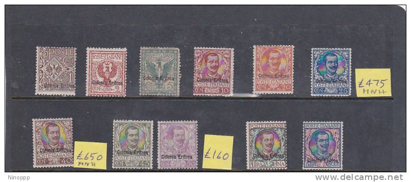 Talian Colonies  Eritrea -1903 King Victor Emmanuel Set MH-MNH - Eritrea
