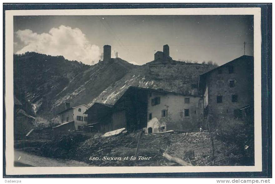 Valais Central, Saxon Et La Tour, Animée, - Saxon