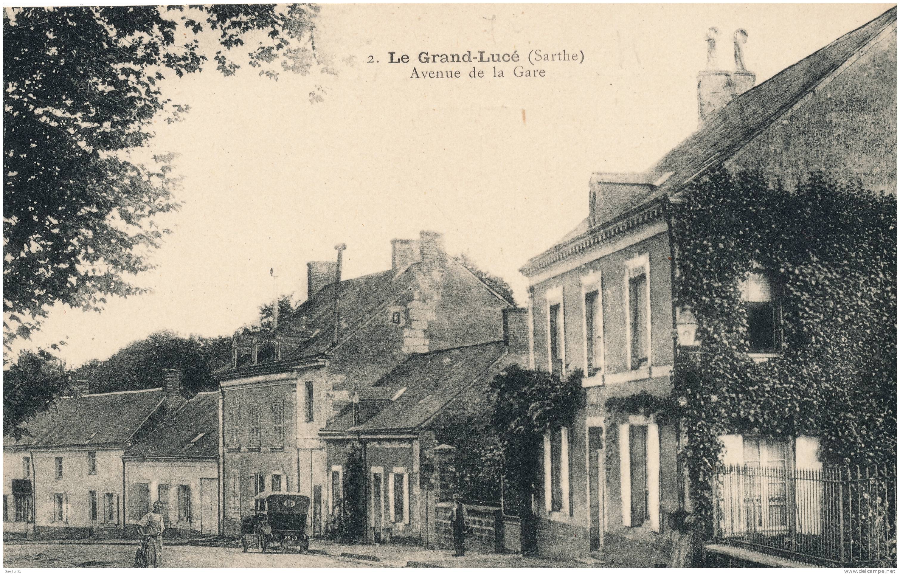 CPA (72)  LE GRAND-LUCÉ  /  Avenue De La Gare  - - Le Grand Luce