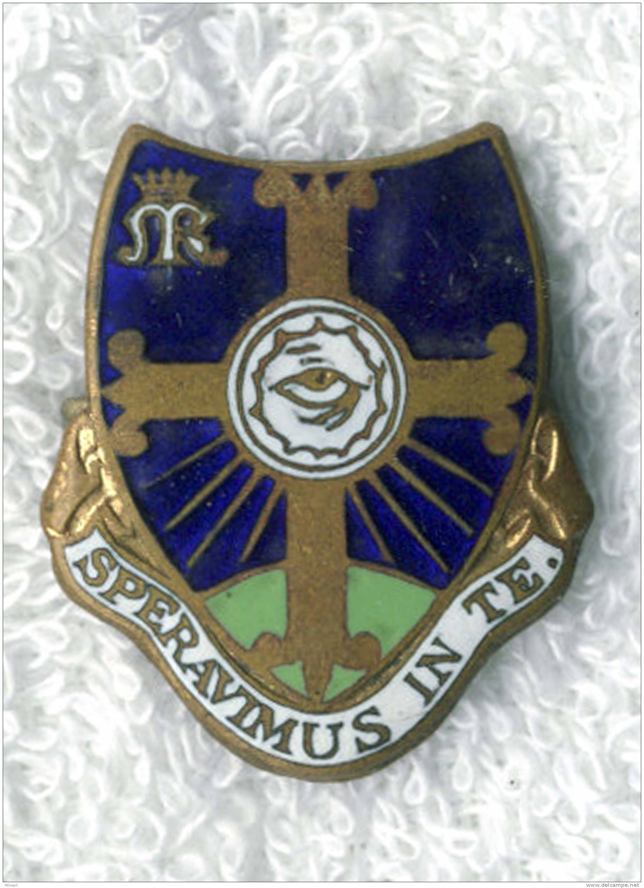 Ecusson - Insigne De L' Ecole Des Sœurs De La Providence à Gosselies (+/- 1930)  (Médaille Religieuse )          (D1561) - Asociaciones