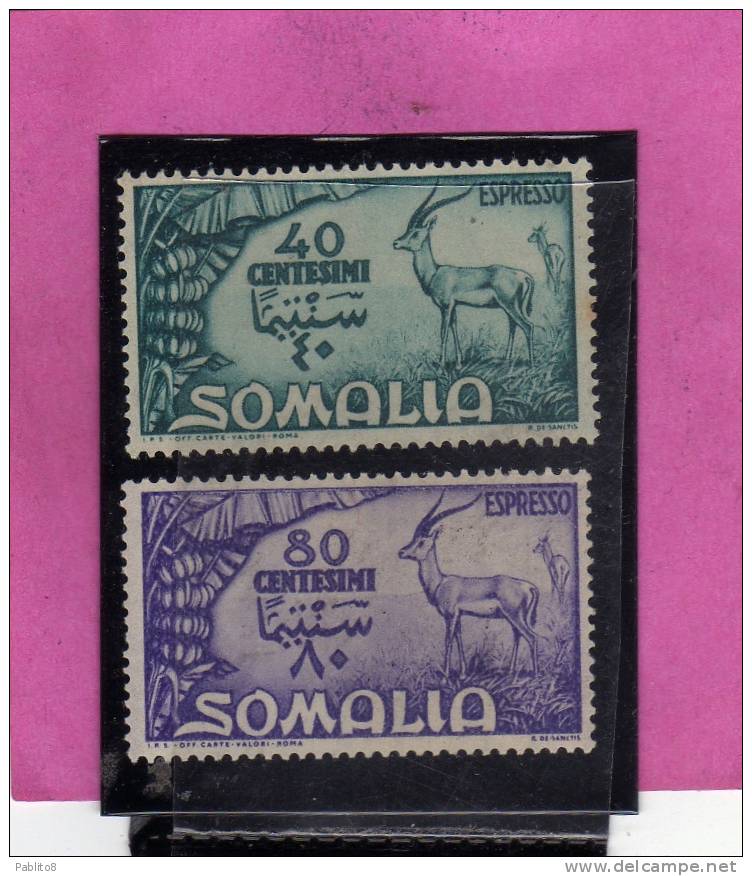 SOMALIA AFIS 1950 SOGGETTI AFRICANI ESPRESSI SPECIAL DELIVERY SERIE COMPLETA COMPLETE SET MNH - Somalië (AFIS)