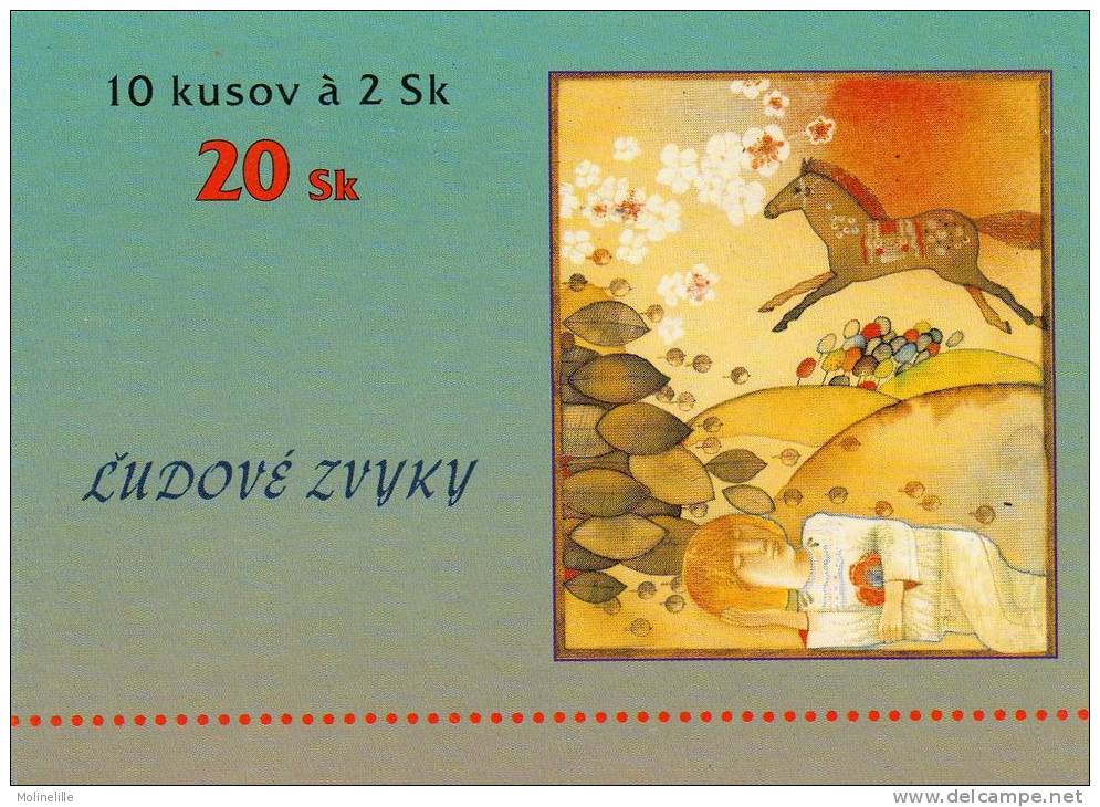 LOT N° 182 : SLOVAQUIE  - CARNET C 210 - FOLKLORE Pour La Fête De PAQUES - Easter