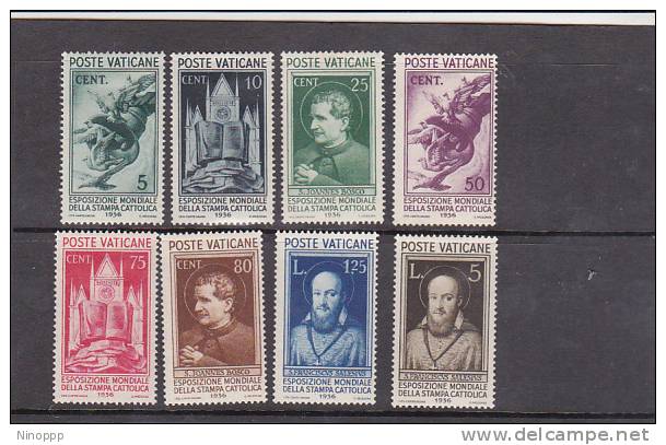 Vatican City-1936 Catholic Press Conference Set Mint Hinged - Gebraucht