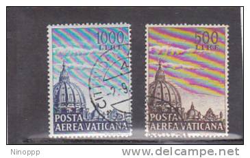 Vatican City-1953 Air Domes Chocolate And Ultra  Used Set - Used Stamps