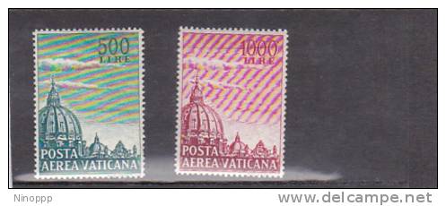 Vatican City-1958 Air Domes Green And Magenta Mint Hinged Set - Used Stamps