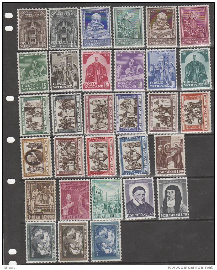 Vatican City-1960 Full Year. MH,MNH - Años Completos