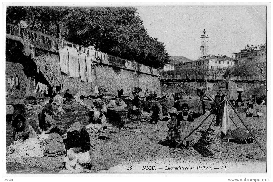 Nice Lavandières Lavoir Paillon Circulé 31/1/1907 état Superbe - Ambachten