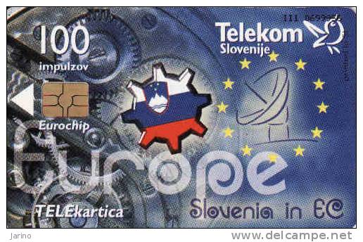 Slovénie, Telecom, Slovenie En EU,  Chip, - Slovénie