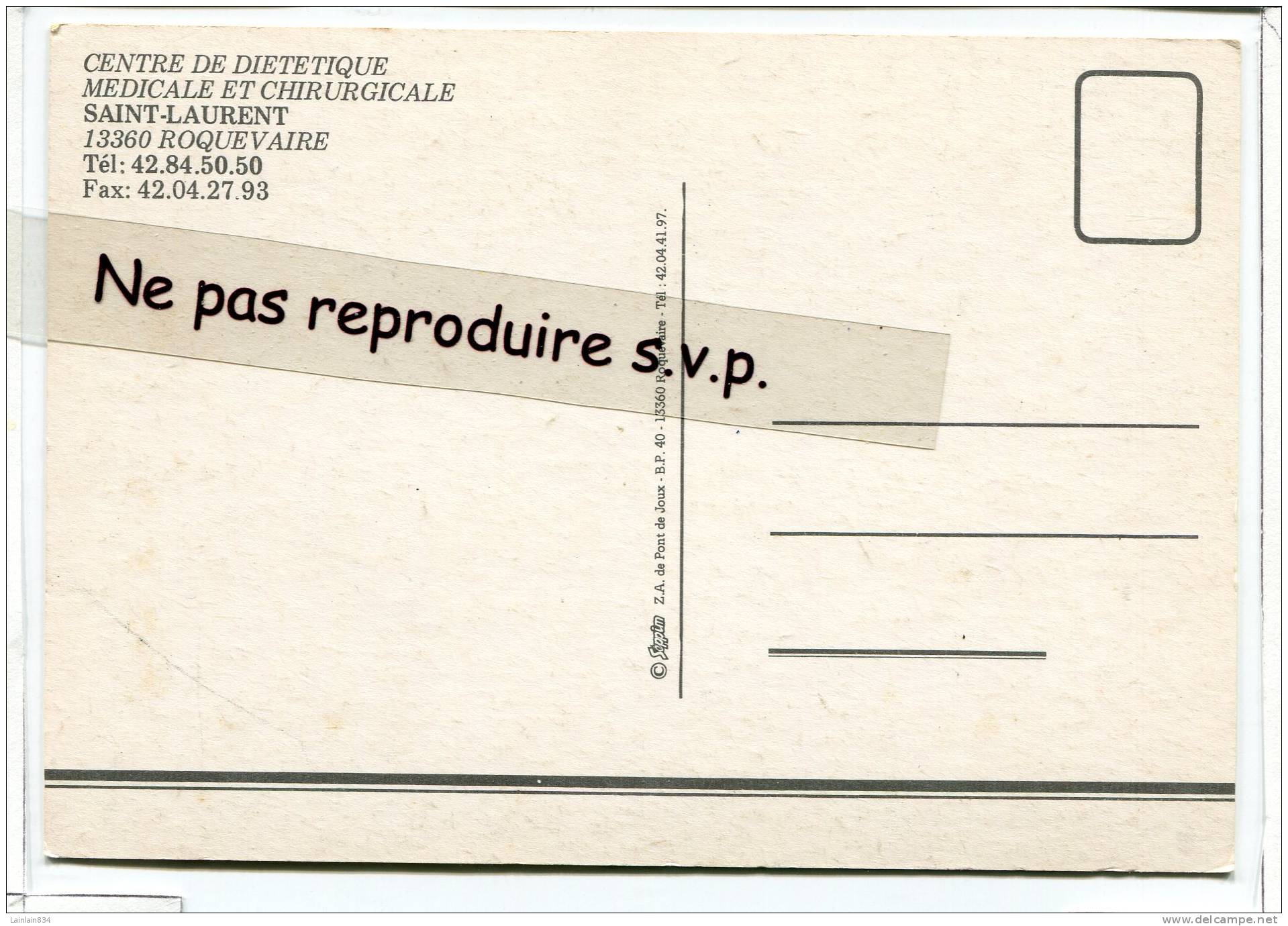 - ROQUEVAIRE - 13360 - Centre Diététique Saint-Laurent,  3 Vues, Grand Format,  Non écrite, Très Bon état - Roquevaire
