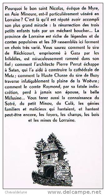 [ENFANTINA]  : LOUIS PITZ : CONTES ET LEGENDES DE LORRAINE 1970 - Märchen