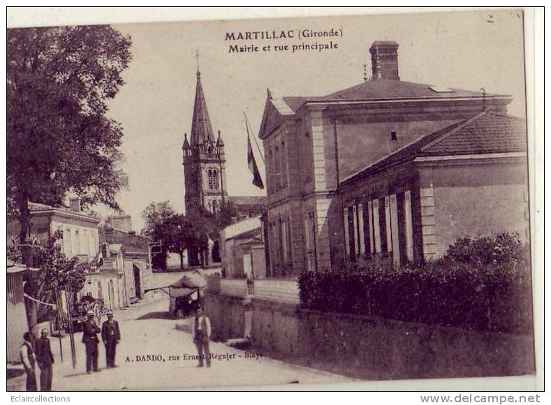 Gironde...33....Martillac .....Mairie  Et Rue Principale..          ( Voir Scan Et/ou Annotation) - Andere & Zonder Classificatie