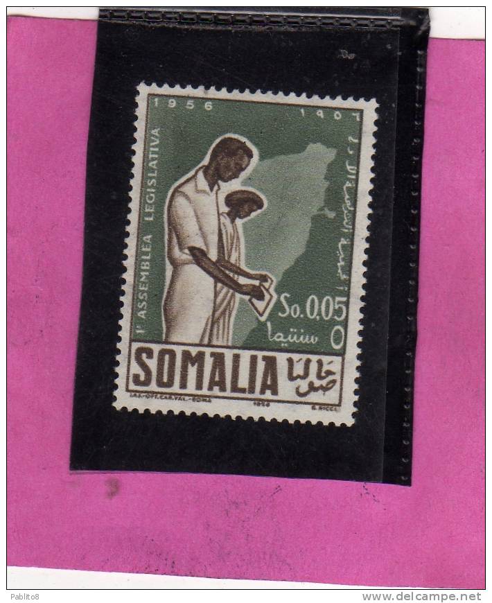 SOMALIA AFIS 1956  PRIMA 1a ASSEMBLEA LEGISLATIVA SOMALA CENT. 5 C MNH - Somalië (AFIS)